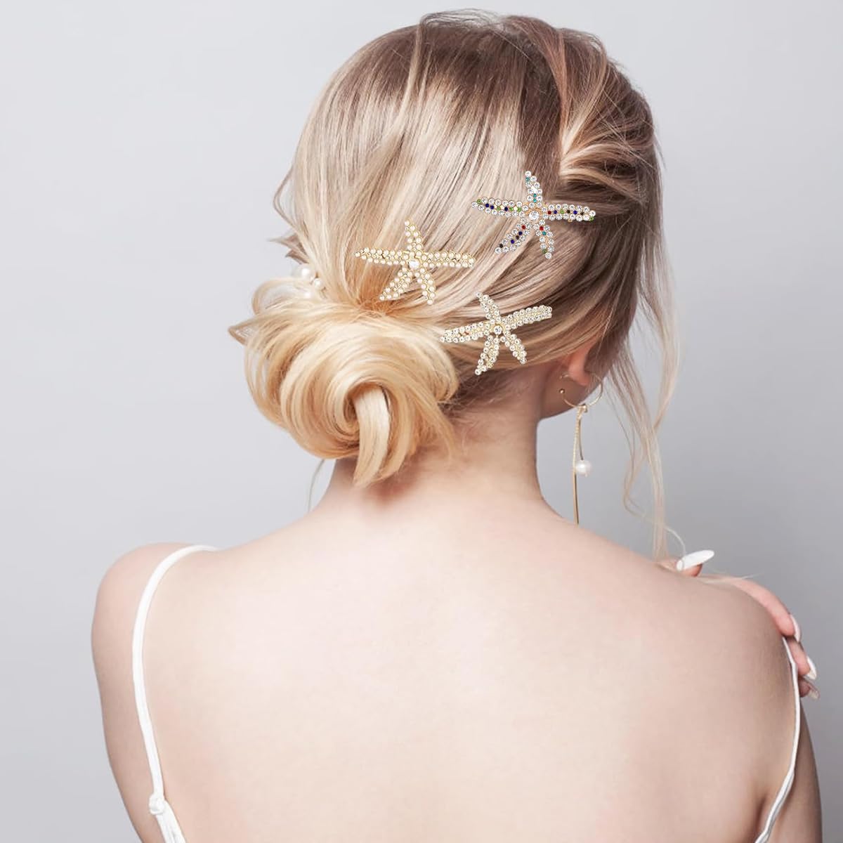 PALAY 3pcs Starfish Hair Clips for Women Stylish Latest Rhinestone Pearls Hair Clip Sea Star Crystal Headpiece Shining Gold Alloy Wedding Hair Acccessories for Girls Bride PALAY 3pcs Starfish Hair Clips for Women Stylish Latest Rhinestone Pearls Hair Clip Sea Star Crystal Headpiece Shining Gold Alloy Wedding Hair Acccessories for Girls Bride